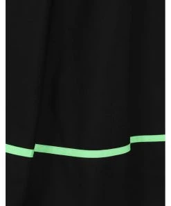 New In Hell Bunny Miss Muffet Spiderweb 50's Swing Skirt Black Green