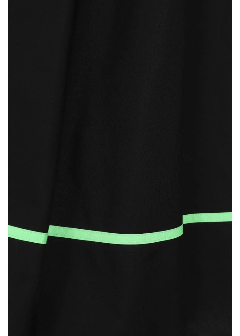 New In Hell Bunny Miss Muffet Spiderweb 50's Swing Skirt Black Green