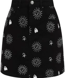 Hell Bunny Oculus Ouija Mini 60's Skirt Black