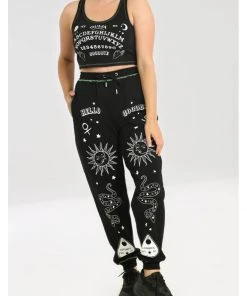 Hell Bunny Ouija Joggers Black New In
