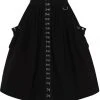 Hell Bunny Tabitha 80's Skirt Black
