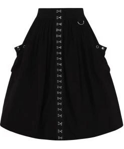 Hell Bunny Tabitha 80's Skirt Black