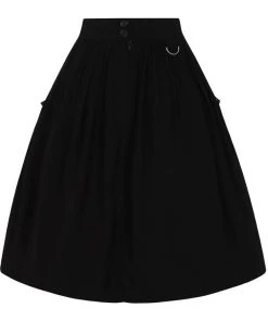 Hell Bunny Tabitha 80's Skirt Black