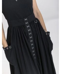 Hell Bunny Tabitha 80's Skirt Black