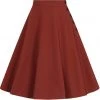 Hell Bunny Ravenwood 40's Swing Skirt Brown New In