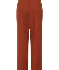 Hell Bunny Ginger 40's Swing Trousers Brown New In