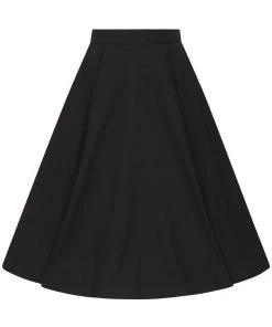 New In Hell Bunny Abi 50's Swing Skirt Black