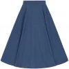 Hell Bunny Abi 50's Swing Skirt Navy