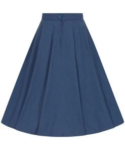 Hell Bunny Abi 50's Swing Skirt Navy