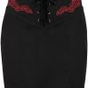 Hell Bunny Tallulah Snake 60's Mini Skirt Black