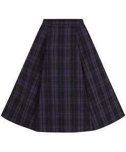 Hell Bunny Gail 50's Skater Skirt Grey