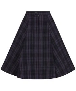 Hell Bunny Gail 50's Skater Skirt Grey