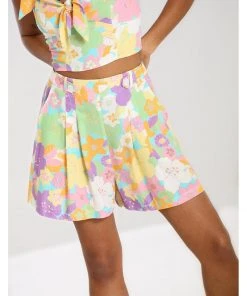 Hell Bunny Florette 60's Shorts In Multi