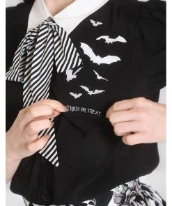 Hell Bunny Trixie Bats Blouse Black