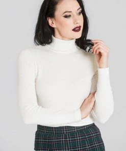 Hell Bunny Spiros 60's Jumper Ivory New In