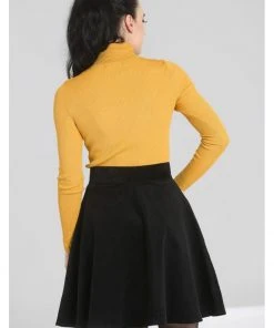 Hell Bunny Spiros 60's Jumper Mustard New In