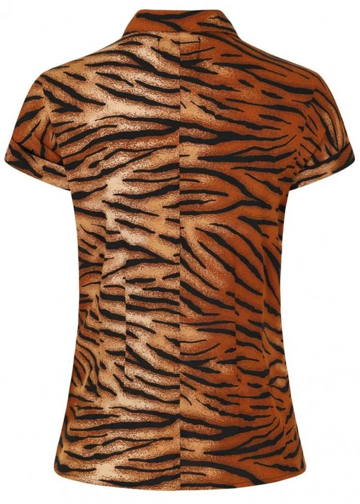 Hell Bunny Tora Tiger 40's Shirt Brown New In