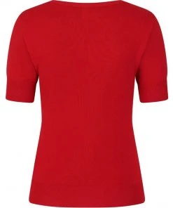 New In Hell Bunny Heart 60's Top Red