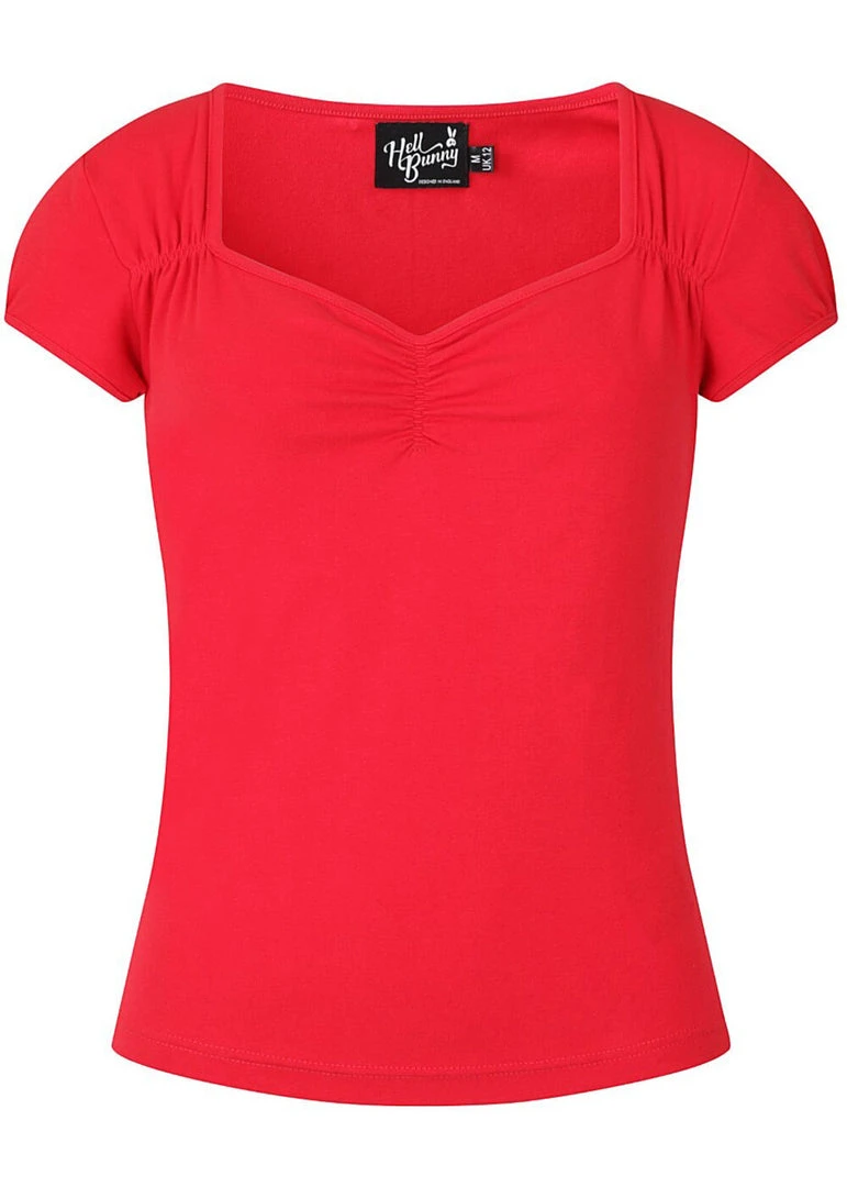 Hell Bunny Mia 50's Top Red