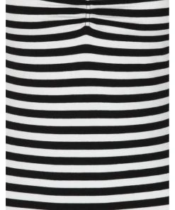 New In Hell Bunny Warlock Striped 60's Top Black White
