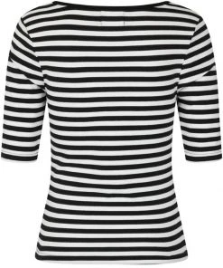 New In Hell Bunny Warlock Striped 60's Top Black White