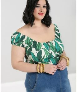 New In Hell Bunny Rainforest 50's Top Ivory