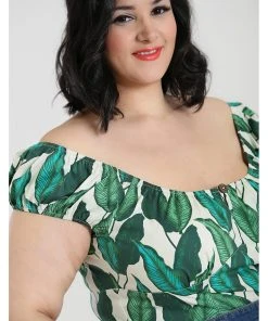 New In Hell Bunny Rainforest 50's Top Ivory