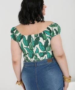 New In Hell Bunny Rainforest 50's Top Ivory