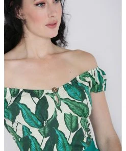 New In Hell Bunny Rainforest 50's Top Ivory