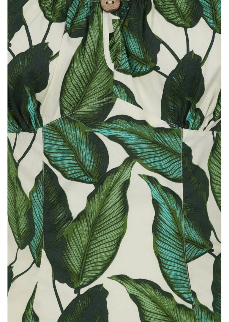 New In Hell Bunny Rainforest 50's Top Ivory