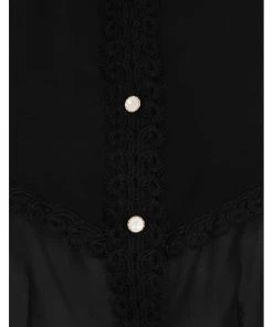 New In Hell Bunny Taffy 40's Blouse Black
