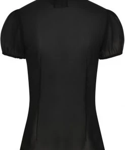 New In Hell Bunny Taffy 40's Blouse Black