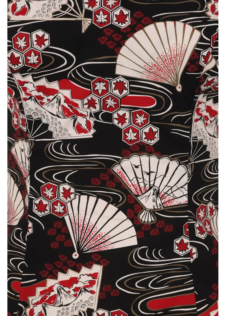 Hell Bunny Lanah Fan 50's Top Black