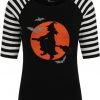 Hell Bunny Fly Away Witch 50's Jumper Black