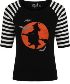 Hell Bunny Fly Away Witch 50's Jumper Black