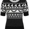 New In Hell Bunny Spook 40's Jumper Black White