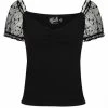 Hell Bunny Amandine 50's Top Black