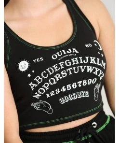 Hell Bunny Ouija Crop Top Black New In