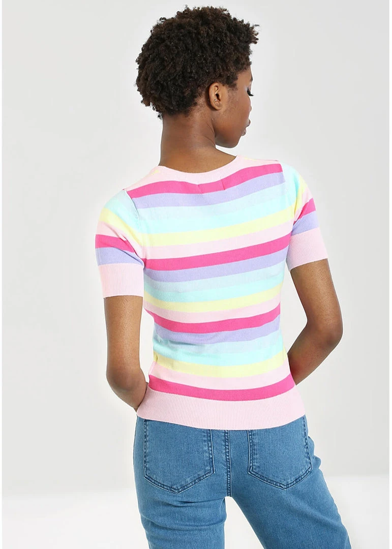 Hell Bunny Love Heart 50's Top Multicolour