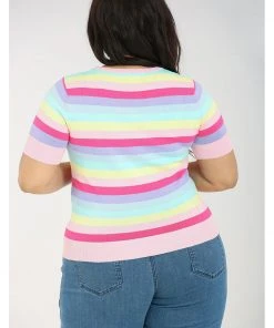 Hell Bunny Love Heart 50's Top Multicolour