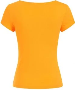 Hell Bunny Mia Top Orange New In