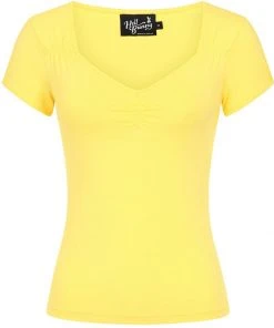 Hell Bunny Mia 50's Top Yellow