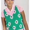 Hell Bunny Kitsch Daisy 60's Vest Top Green