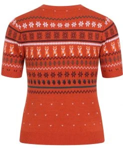 Hell Bunny Vixey 60's Jumper Brown