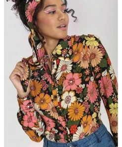 Hell Bunny Monique 60's Blouse Multi