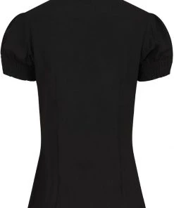 Hell Bunny Drusilla Bat 40's Blouse Black White New In