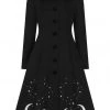 Hell Bunny Interstellar Moon 40's Coat Black New In
