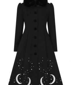 Hell Bunny Interstellar Moon 40's Coat Black New In