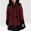 New In Hell Bunny Katie Tartan 60's Coat Black Red