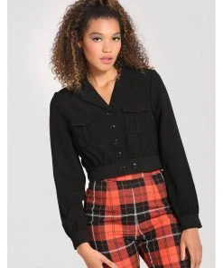 Hell Bunny Ravenwood 40's Jacket Black